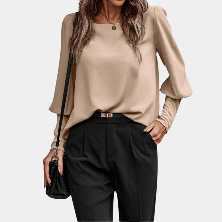 Chemisier Élégant Premium pour Femme – Haut Stylé à Manches Ballon Longues