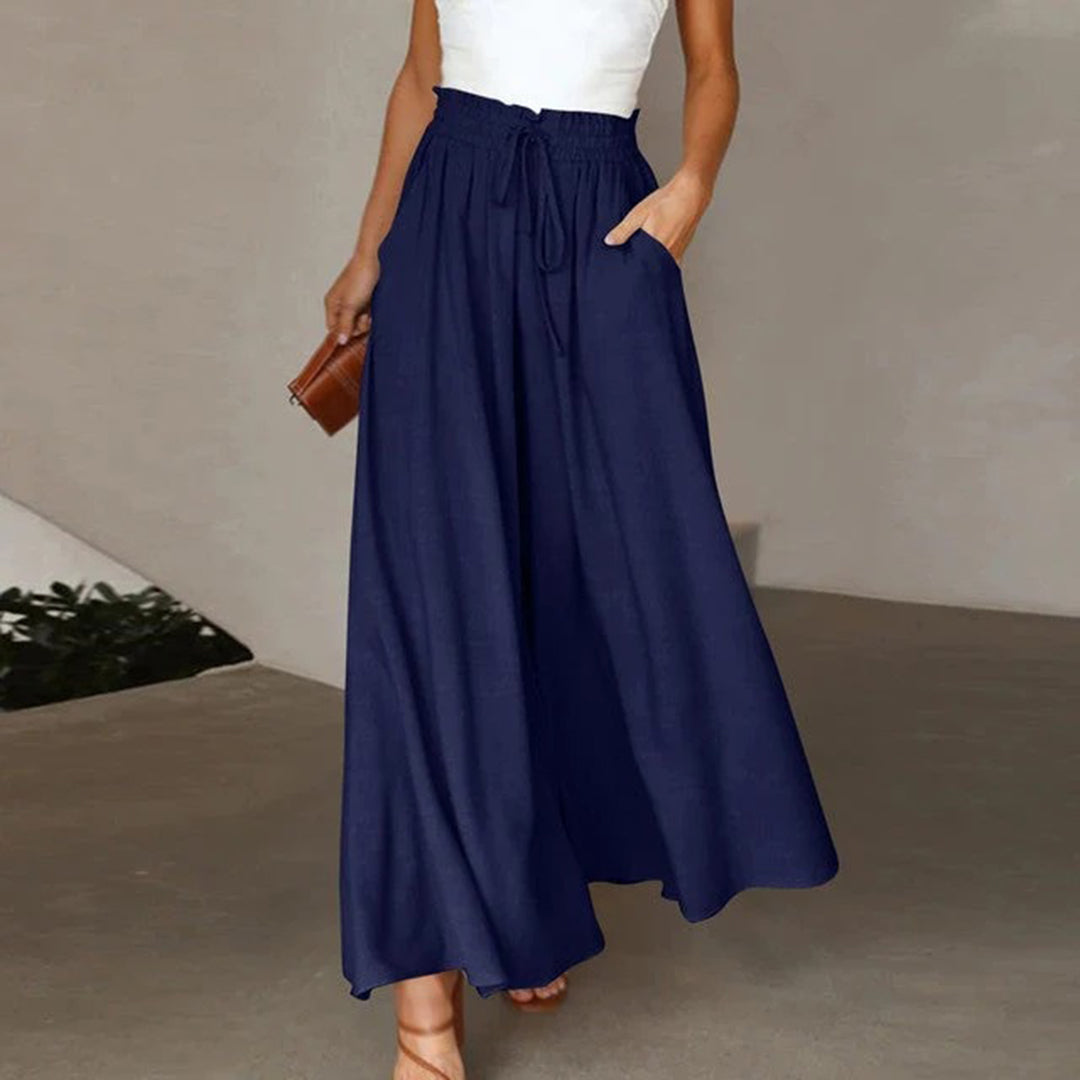 Pantalon Palazzo Taille Haute