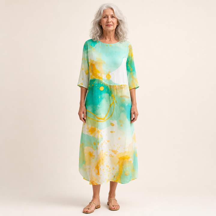 Mireille - Robe longue fluide chic et confortable