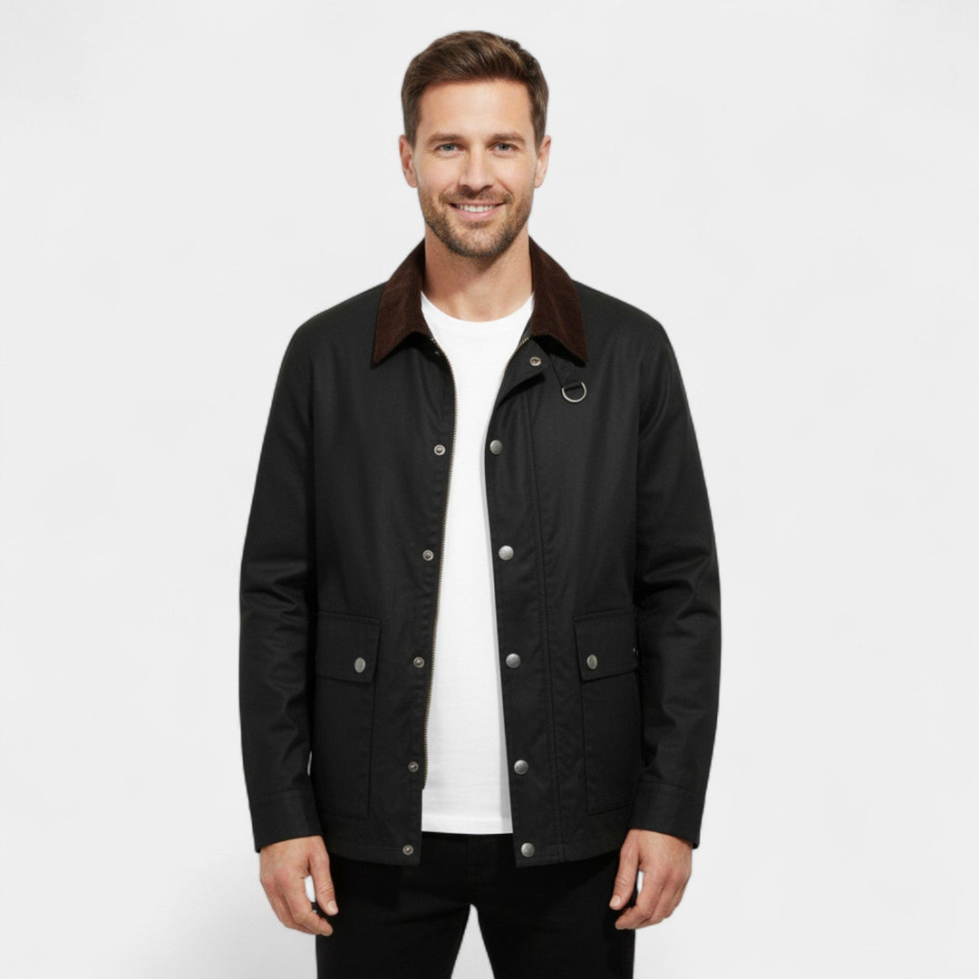 Veste homme en coton coupe-vent multi-poches – coupe ample, raffinée, utilité quotidienne