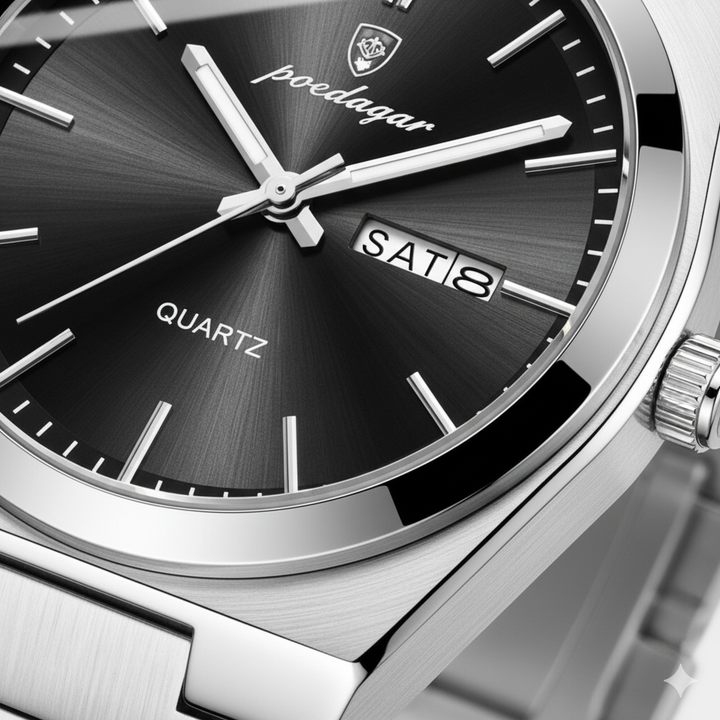 Montre pour Homme Ultra Fine en Acier Inoxydable – Lumineuse et Étanche 41 mm