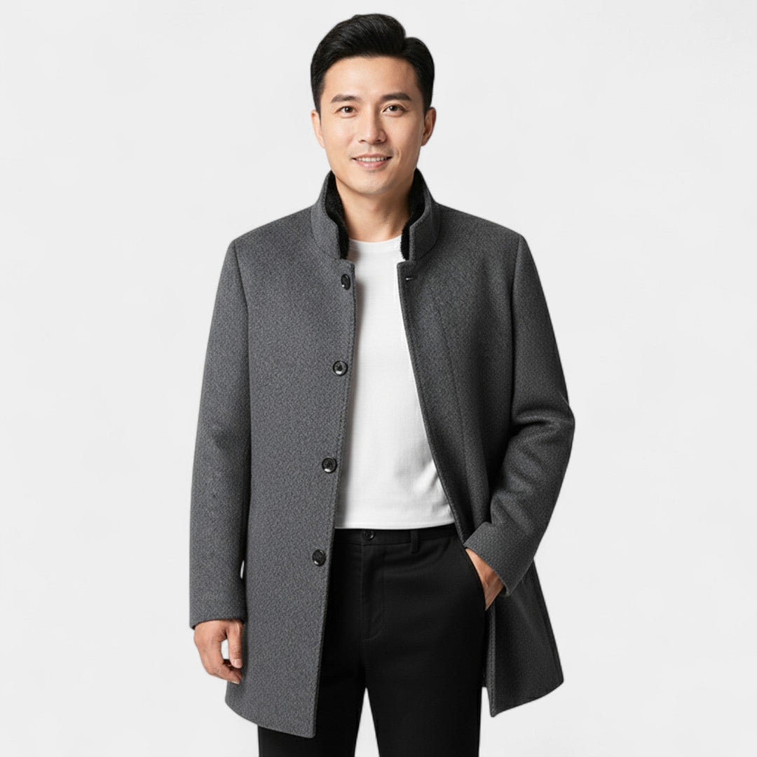 Manteau trench homme laine doublure amovible – élégance hivernale taillée