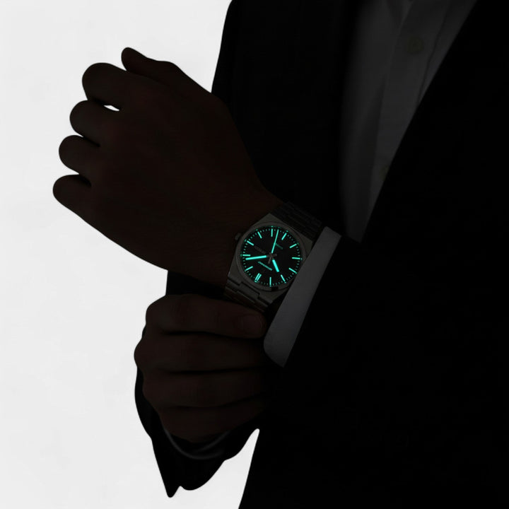 Montre pour Homme Ultra Fine en Acier Inoxydable – Lumineuse et Étanche 41 mm