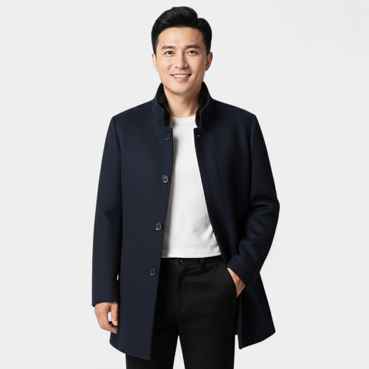 Manteau trench homme laine doublure amovible – élégance hivernale taillée