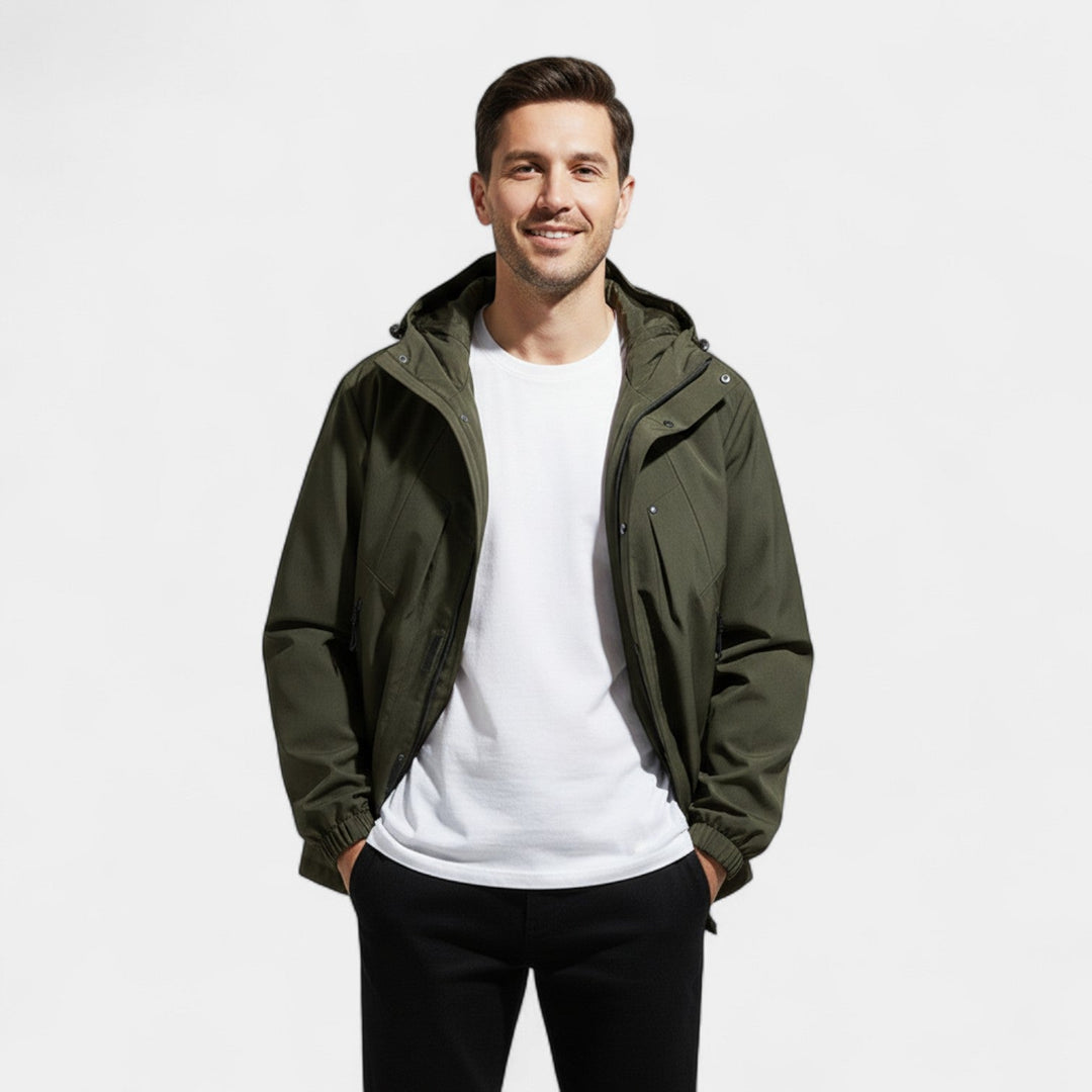 Veste homme à capuche décontractée en mélange technique – moderne, légère, silhouette raffinée