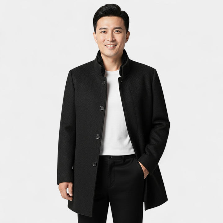 Manteau trench homme laine doublure amovible – élégance hivernale taillée