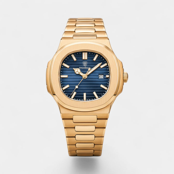 Claire Mode | Montre de Luxe pour Homme Or Rose – Quartz Lumineuse et Étanche 42 mm