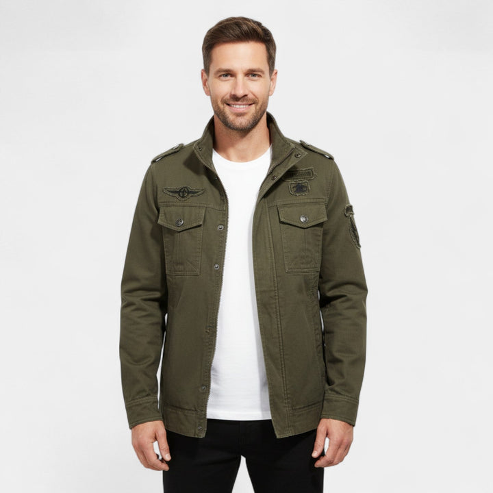 Veste cargo homme en coton style militaire – robuste, raffinée, silhouette quotidienne