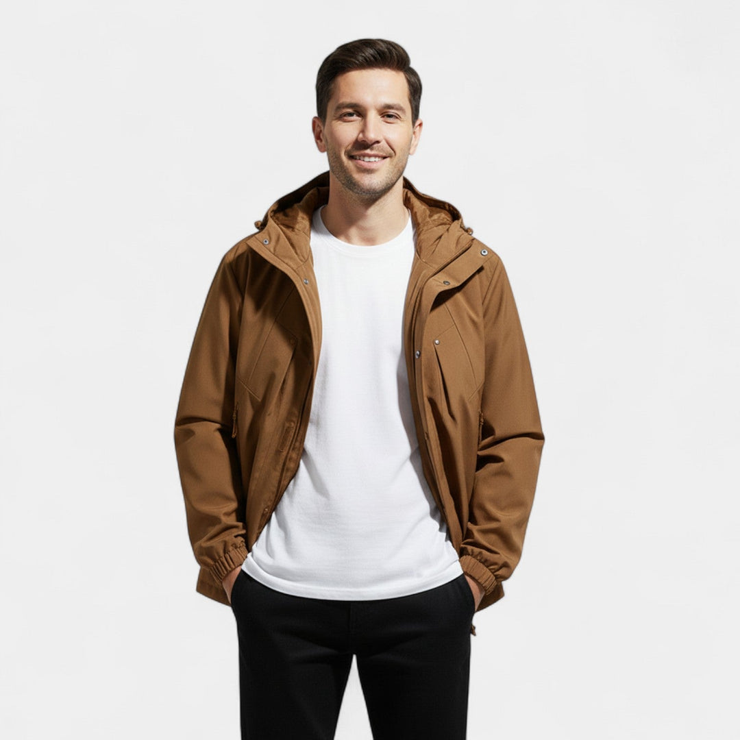 Veste homme à capuche décontractée en mélange technique – moderne, légère, silhouette raffinée