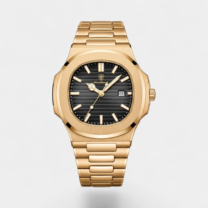 Claire Mode | Montre de Luxe pour Homme Or Rose – Quartz Lumineuse et Étanche 42 mm