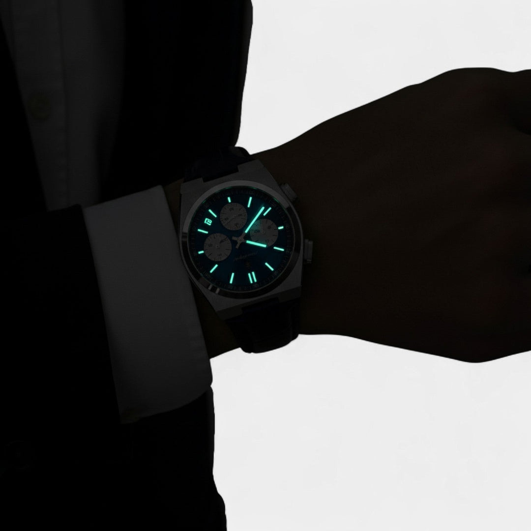 Montre pour Homme en Cuir – Quartz 41 mm Multi-Fonction
