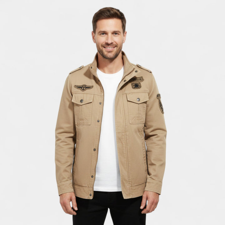 Veste cargo homme en coton style militaire – robuste, raffinée, silhouette quotidienne