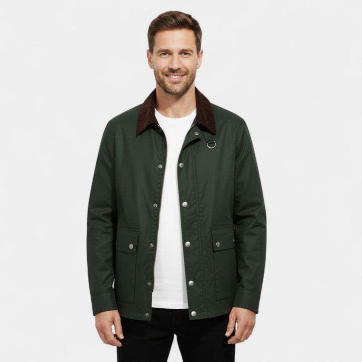 Veste homme en coton coupe-vent multi-poches – coupe ample, raffinée, utilité quotidienne