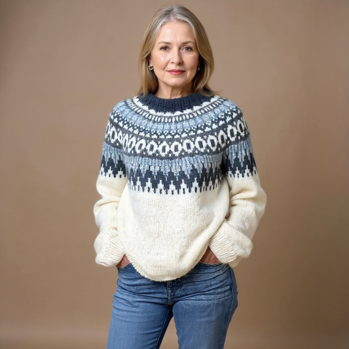 Janet | Vintage Pull en Laine Islandaise