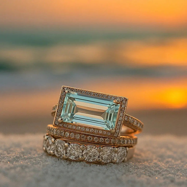 Ensemble de Bagues Turquoise