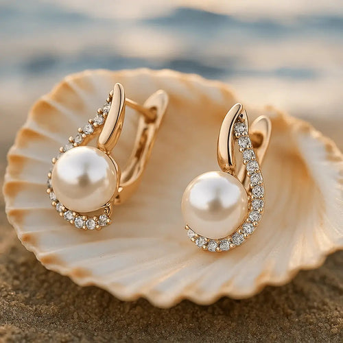 Boucles d'Oreilles avec Perles