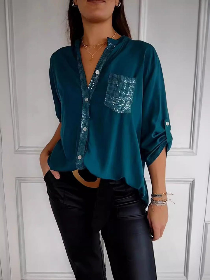 Chemisier Femme Blanche En Coton À Coupe Élancée Et Manches Longues