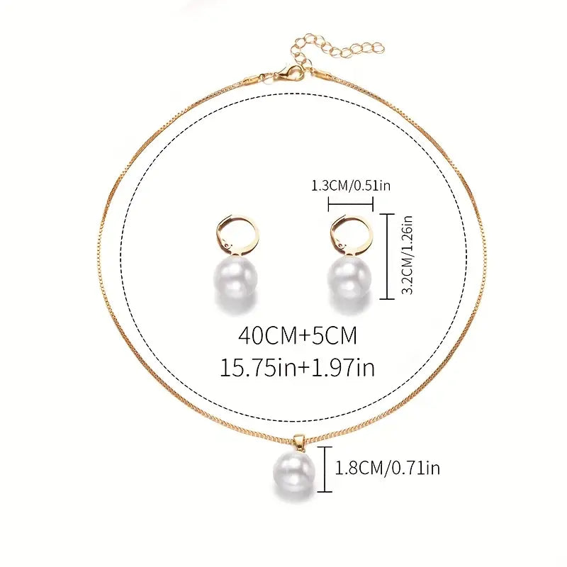 Parure Perle Dorée Classique