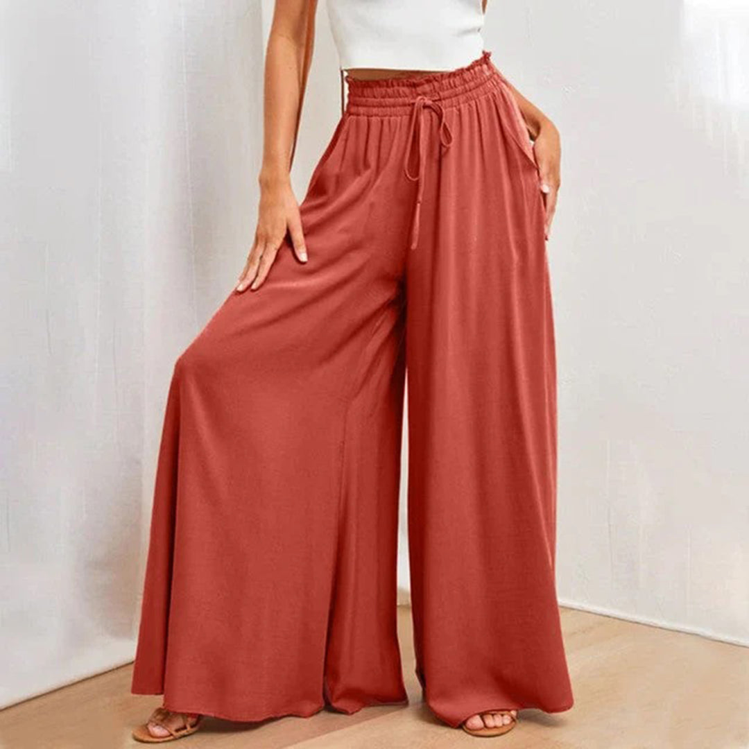 Pantalon Palazzo Taille Haute