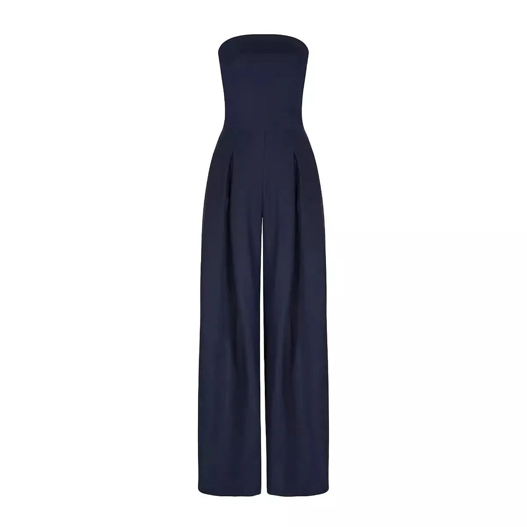 Combinaison élégante sans bretelles femme – Confortable, stylée, légère, ajustée pour cocktail et soirée