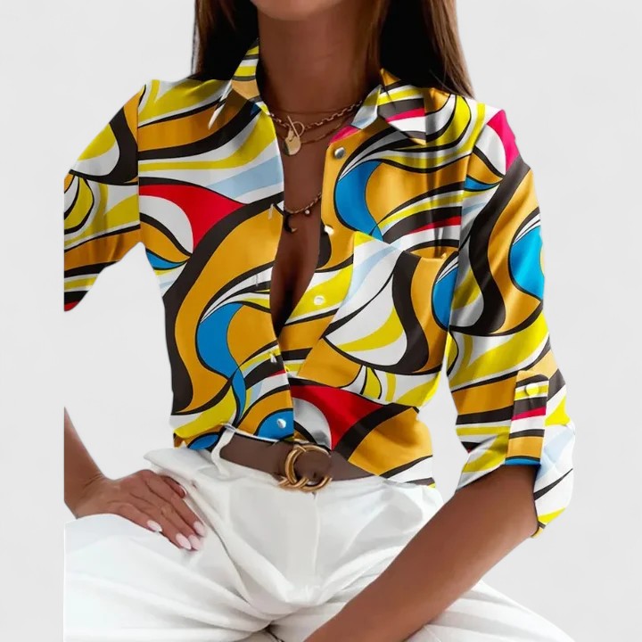 Élodie | Blouse Élégante à Manches Longues