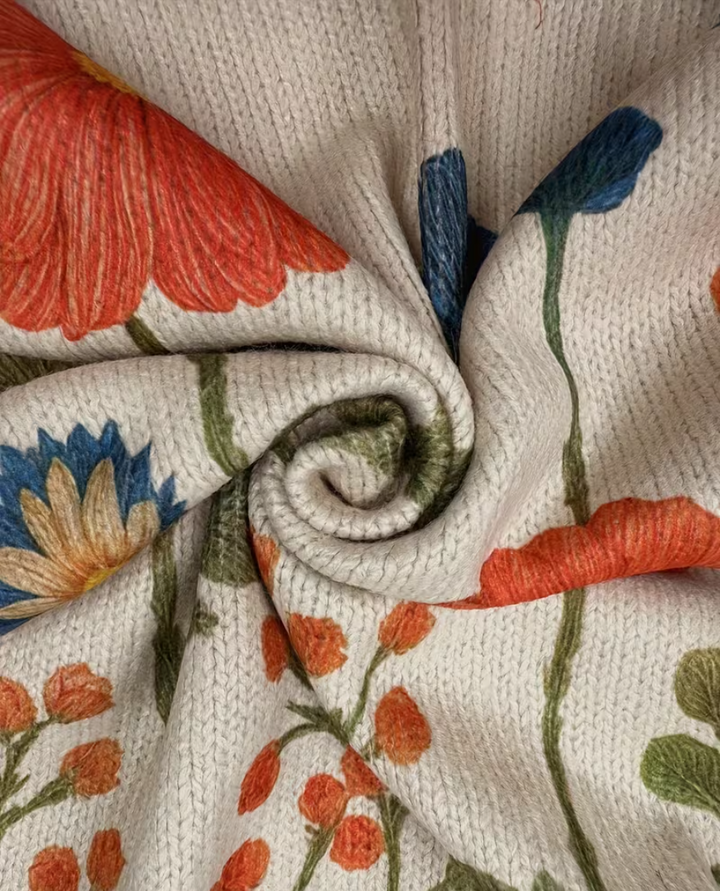 Wrenna™ | Cardigan zippé en imprimé de fleurs sauvages
