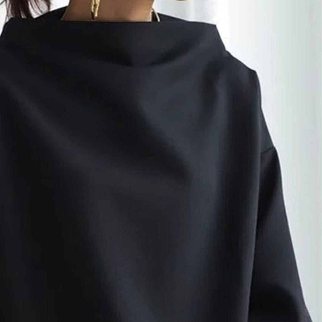 Haut en Maille Douce à Col Montant pour Femme