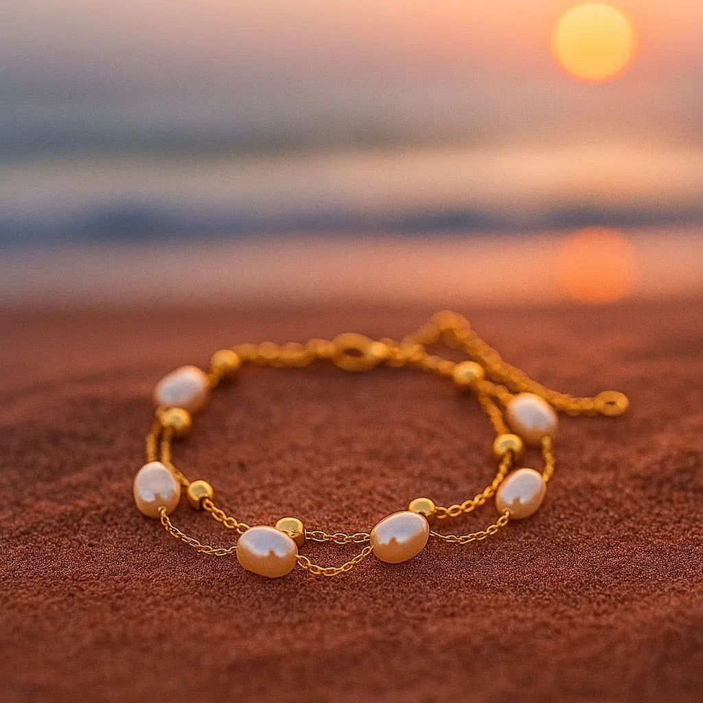 Bracelet Perles Dorées