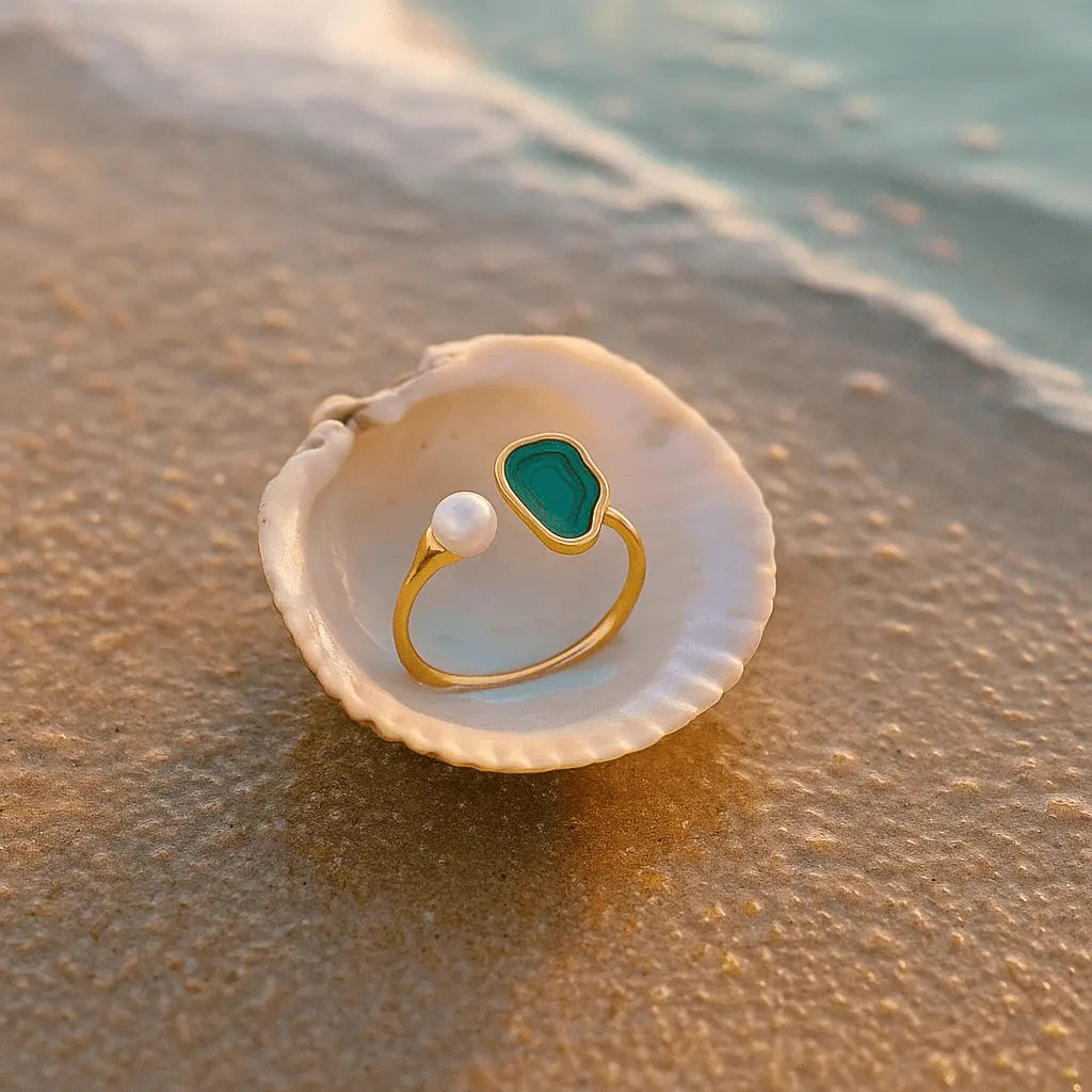 Bague Ouverte avec Perle