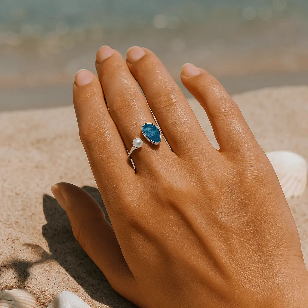 Bague Ouverte avec Perle