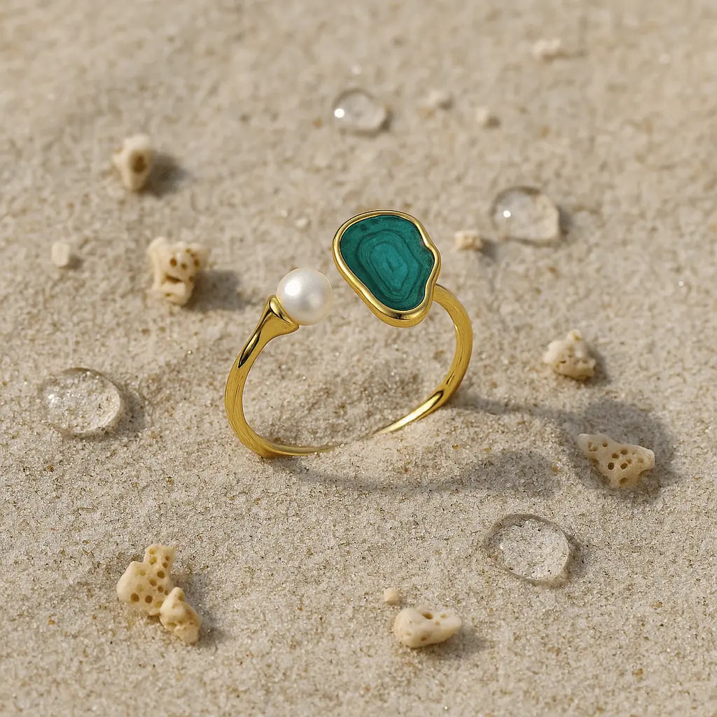 Bague Ouverte avec Perle