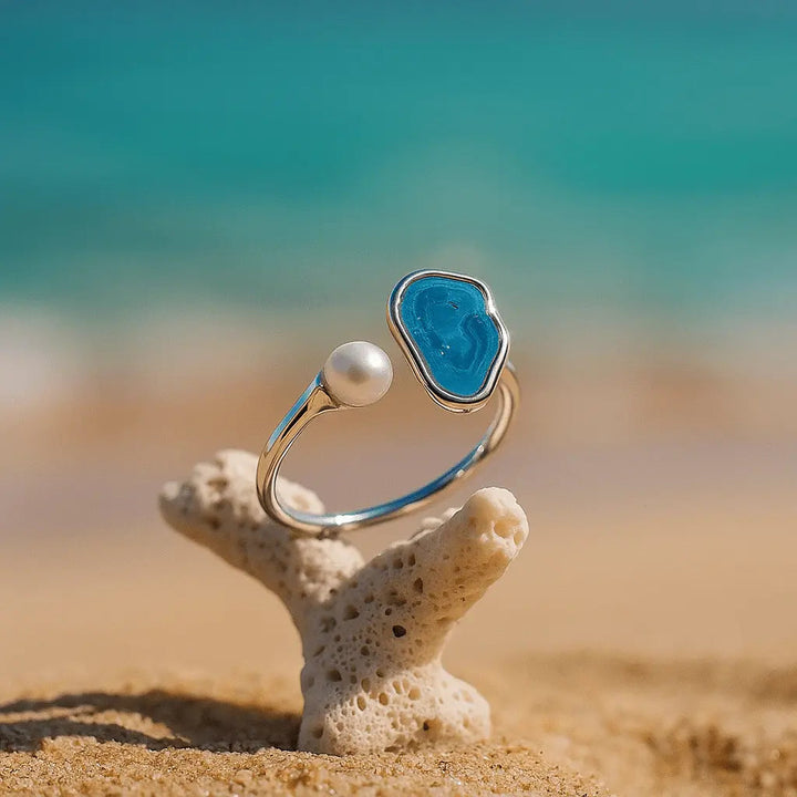Bague Ouverte avec Perle