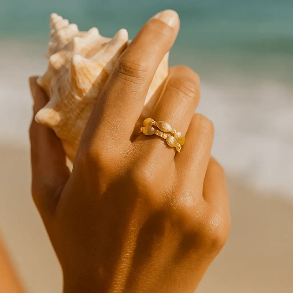 Bague Dorée Satinée