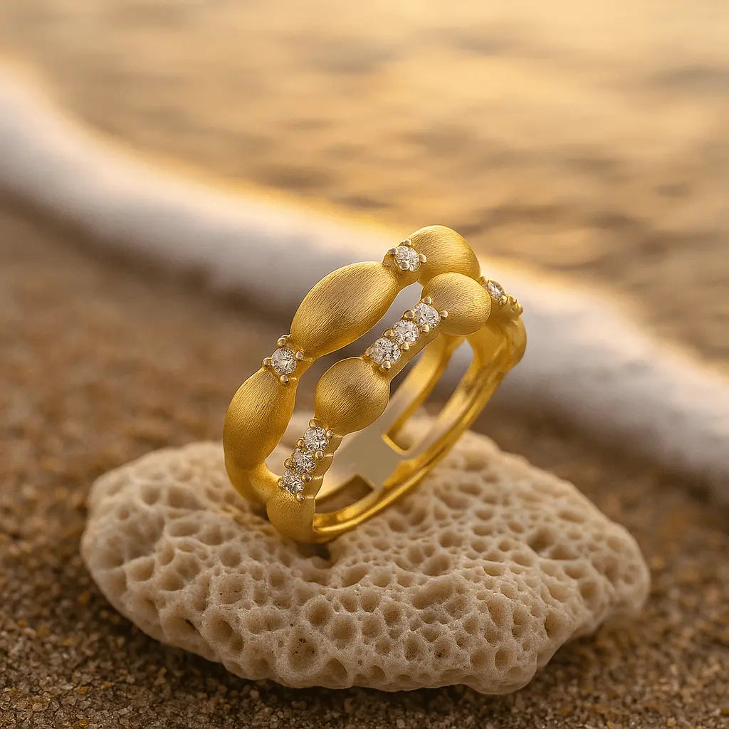 Bague Dorée Satinée