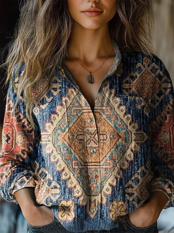 Sidonie — Blouse Vintage à Imprimé Floral
