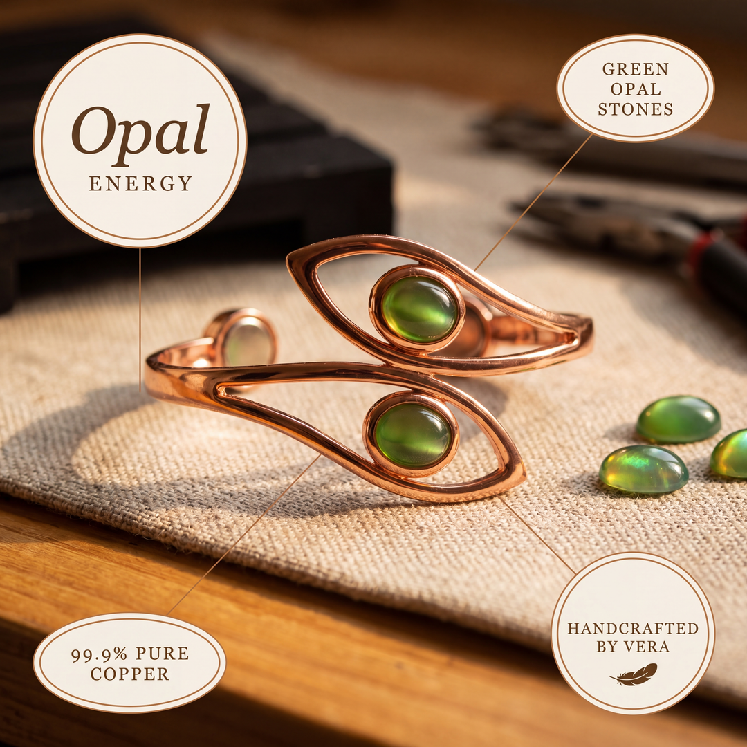 Bracelet en Cuivre avec Opale de Vera