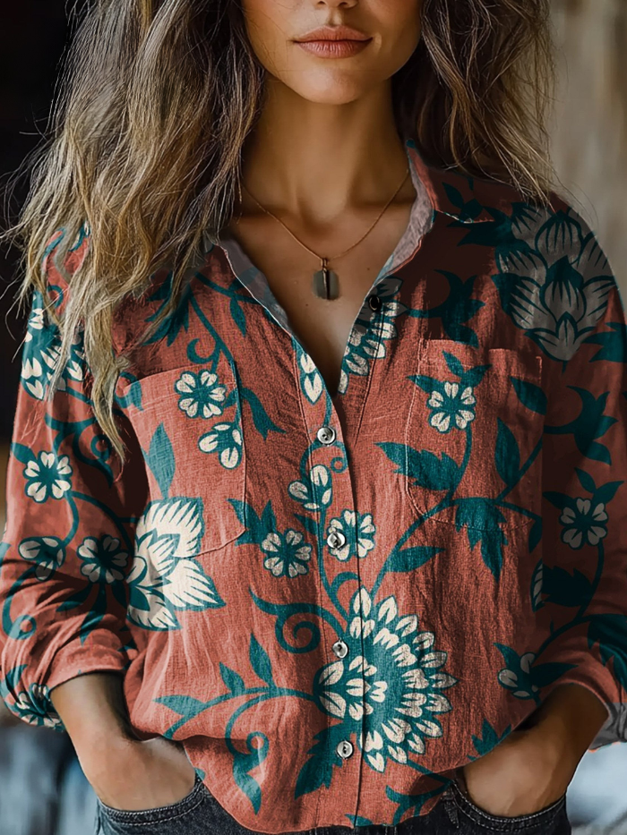 Constance — Blouse Vintage à Imprimé Floral