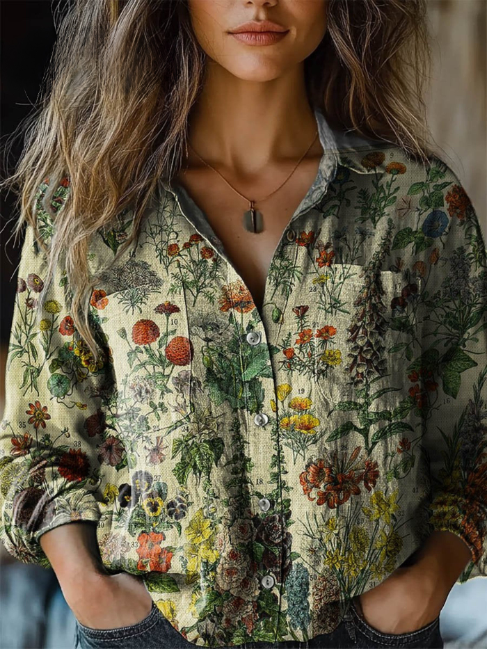 Noémie — Blouse Vintage à Imprimé Floral