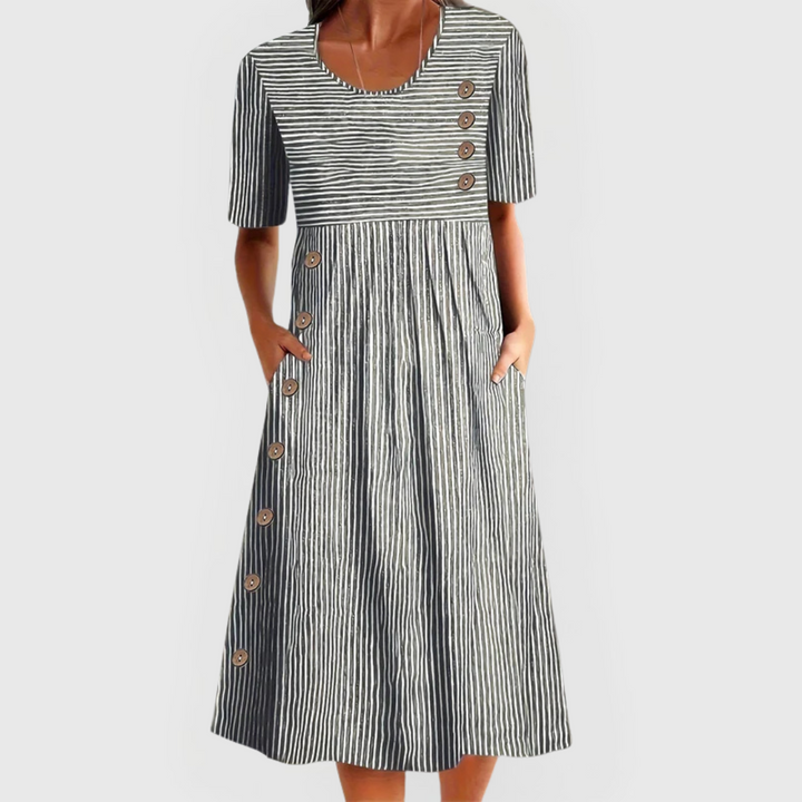 Wanda | Robe Midi Rayée