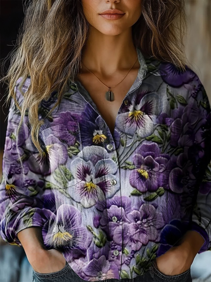 Clémence — Blouse Vintage à Imprimé Floral