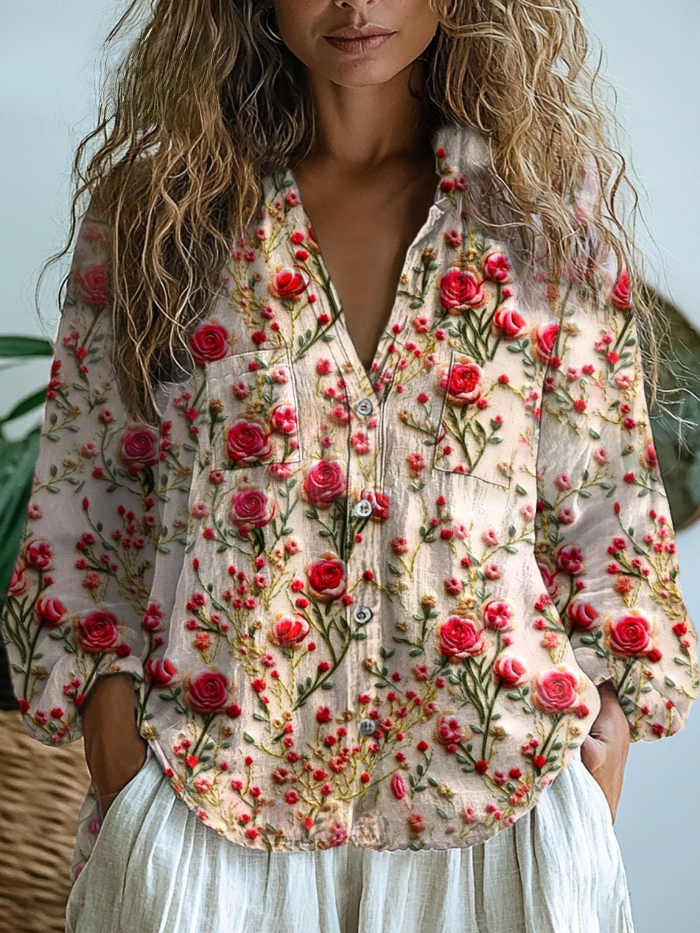Colette — Blouse Vintage à Imprimé Floral