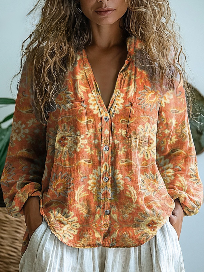 Anaïs — Blouse Vintage à Imprimé Floral