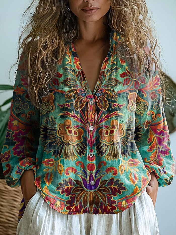 Amélie — Blouse Fleurie Rétro