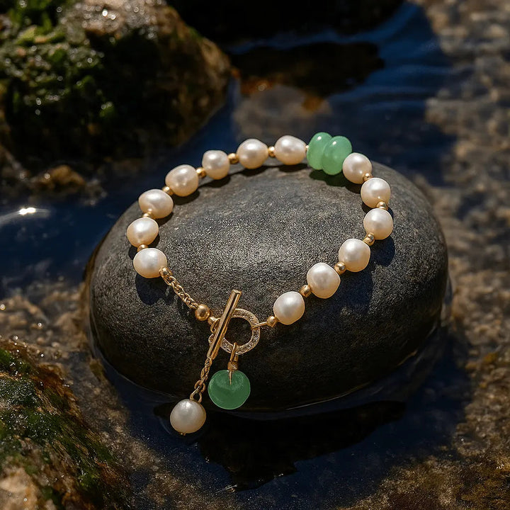 Bracelet en Perles et Aventurine Verte