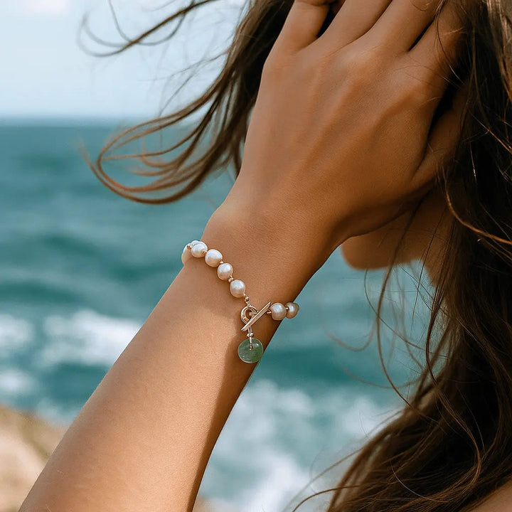 Bracelet en Perles et Aventurine Verte