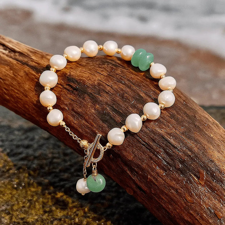 Bracelet en Perles et Aventurine Verte