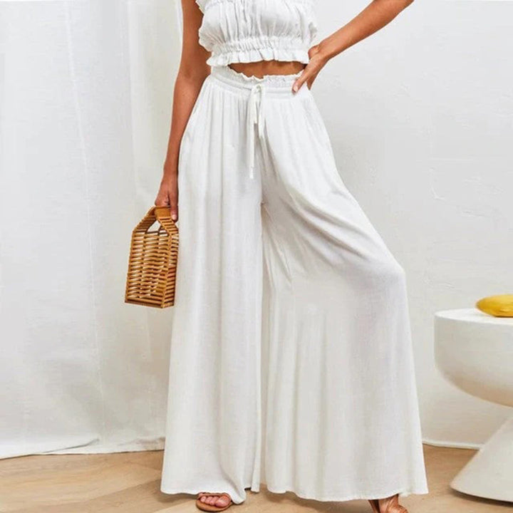 Pantalon Palazzo Taille Haute