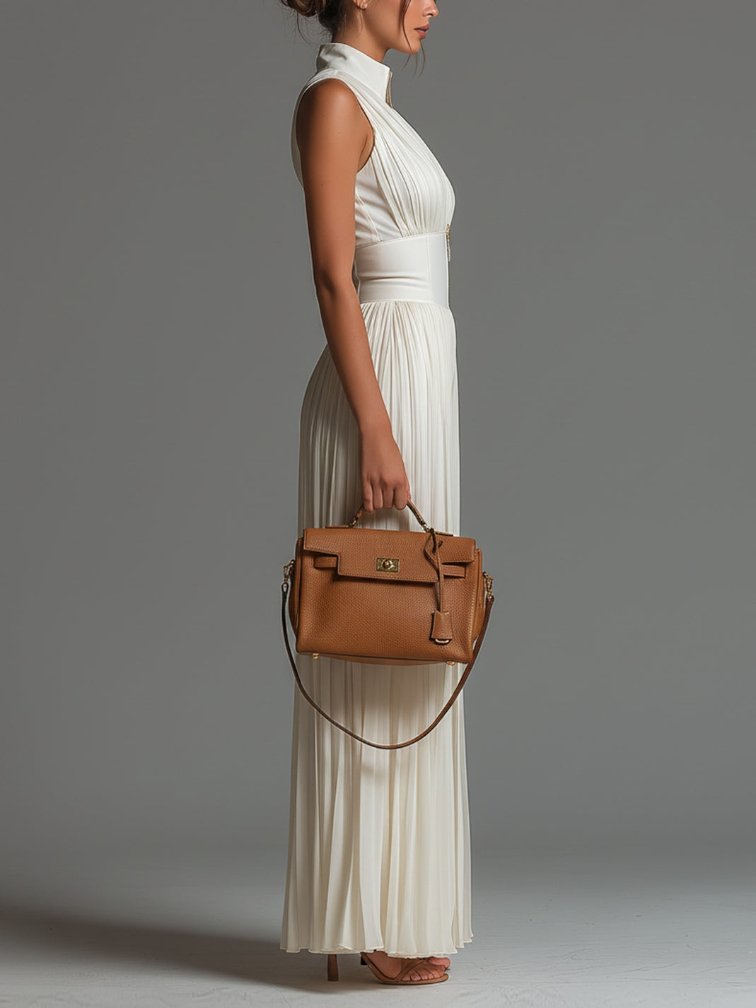 Lucie | Combinaison en Mousseline Blanche Plissée Jambes Larges