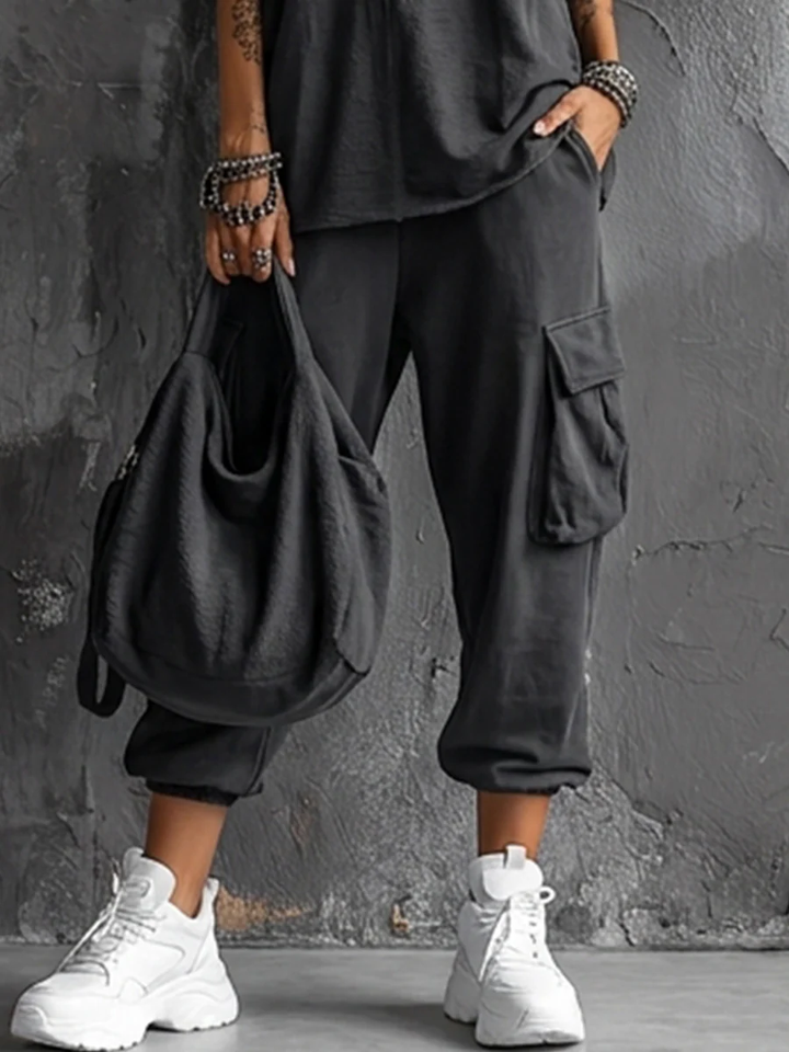 Élise | Ensemble Gilet Sans Manches et Pantalon Cargo Jogger