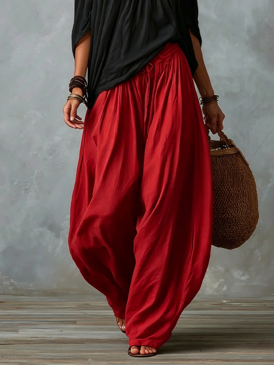 Margaux | Ensemble Top Court Épaules Dénudées et Pantalon Lanterne
